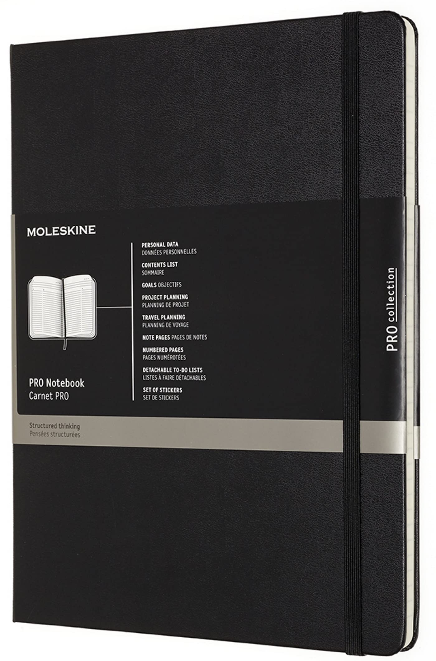 Moleskine Pro Notebook, Taccuino Professionale da Ufficio, Copertina Rigida, X-L