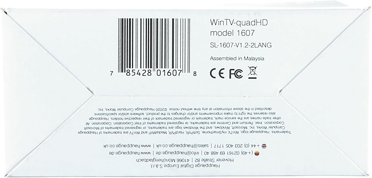 Hauppauge WinTV-quadHD - 01607 - HD PCI-Express Karte (DVB-T/T2 und DVB-C, bis z - Afbeelding 7 van 10