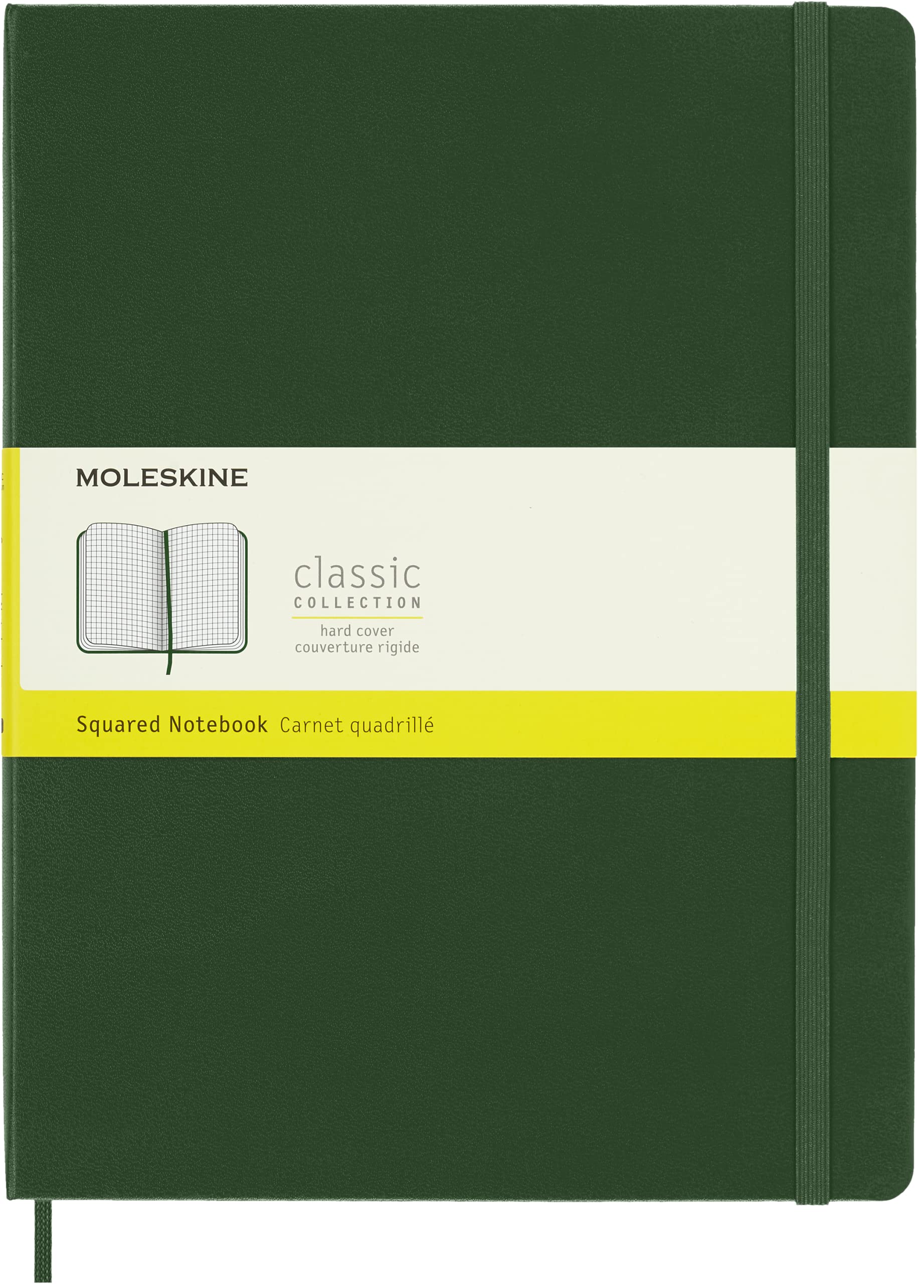 Moleskine Classic Squared Paper Notebook, Hard Cover and Elastic ...