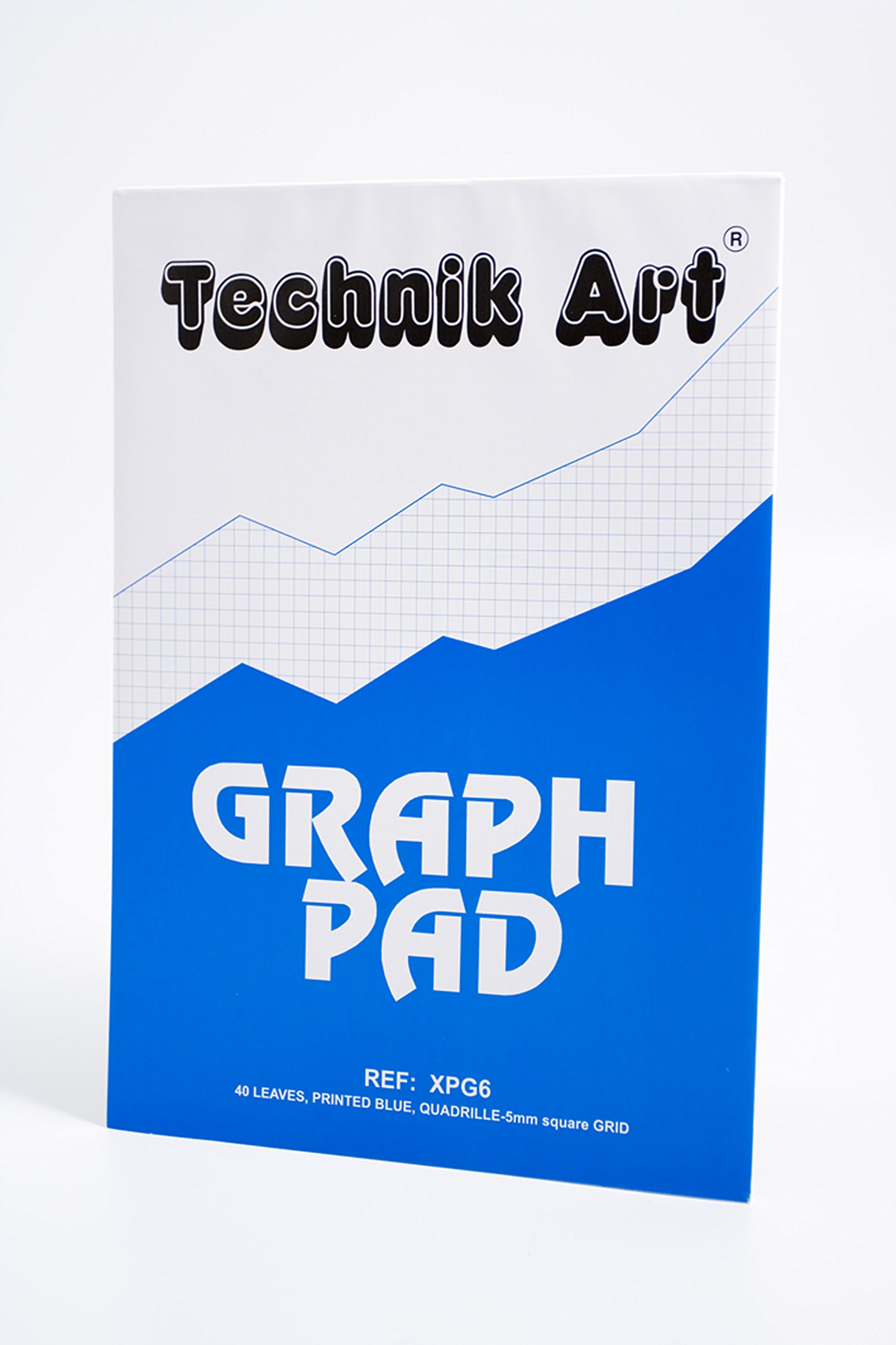 Photos - Office Paper LTD Clairefontaine - Ref XPG6Z - Technik Art - Graph Pad A4 210 x 297mm Quadrille 70gsm Paper 5mm Blue Square Grid 40 Sheets Sui 