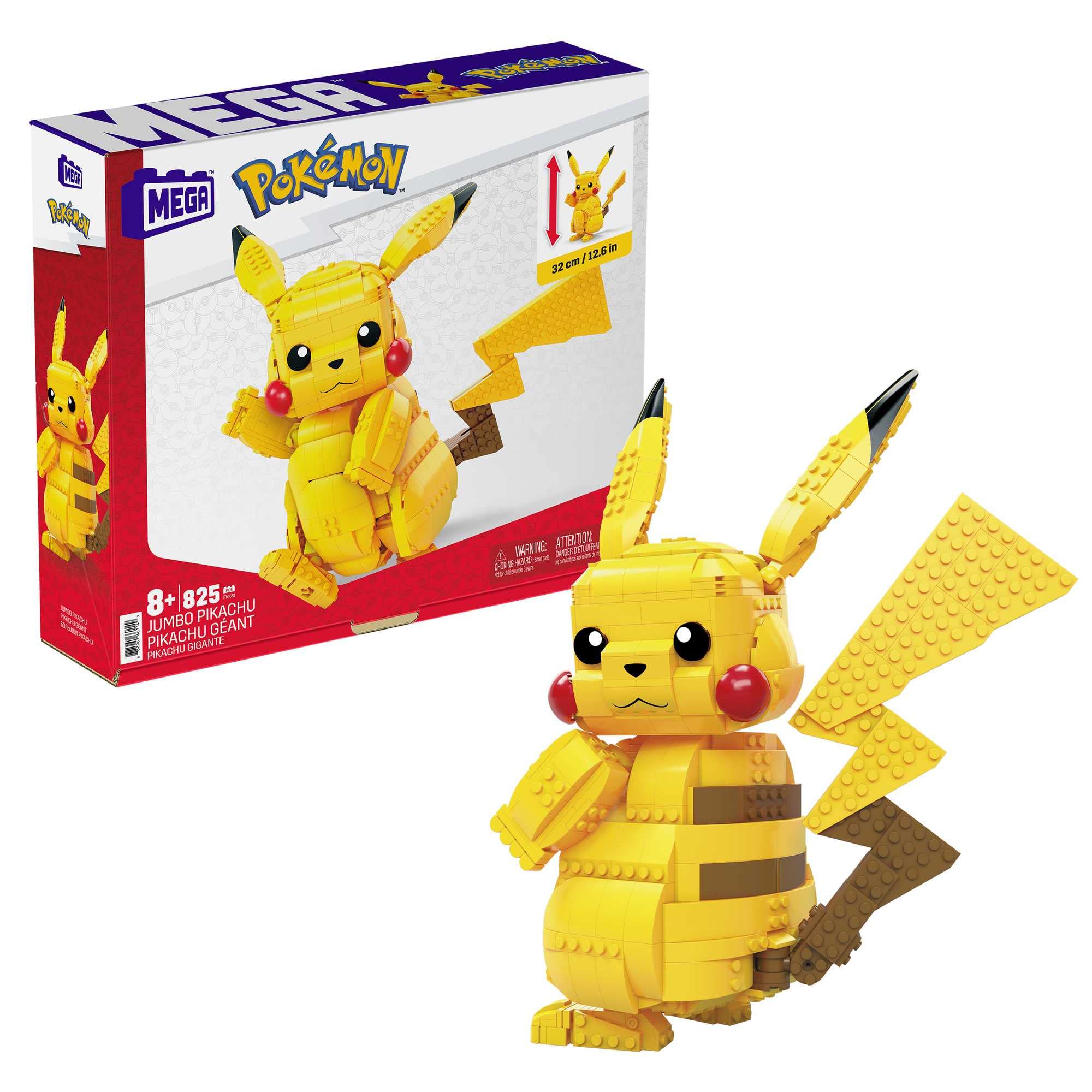 Photos - Construction Toy MEGA Bloks MEGA Pokémon Action Figure Building Toy Set for Kids Jumbo Pikachu with 806 Pieces 12 Inches Tall Age 8+ Years Old Gift Idea