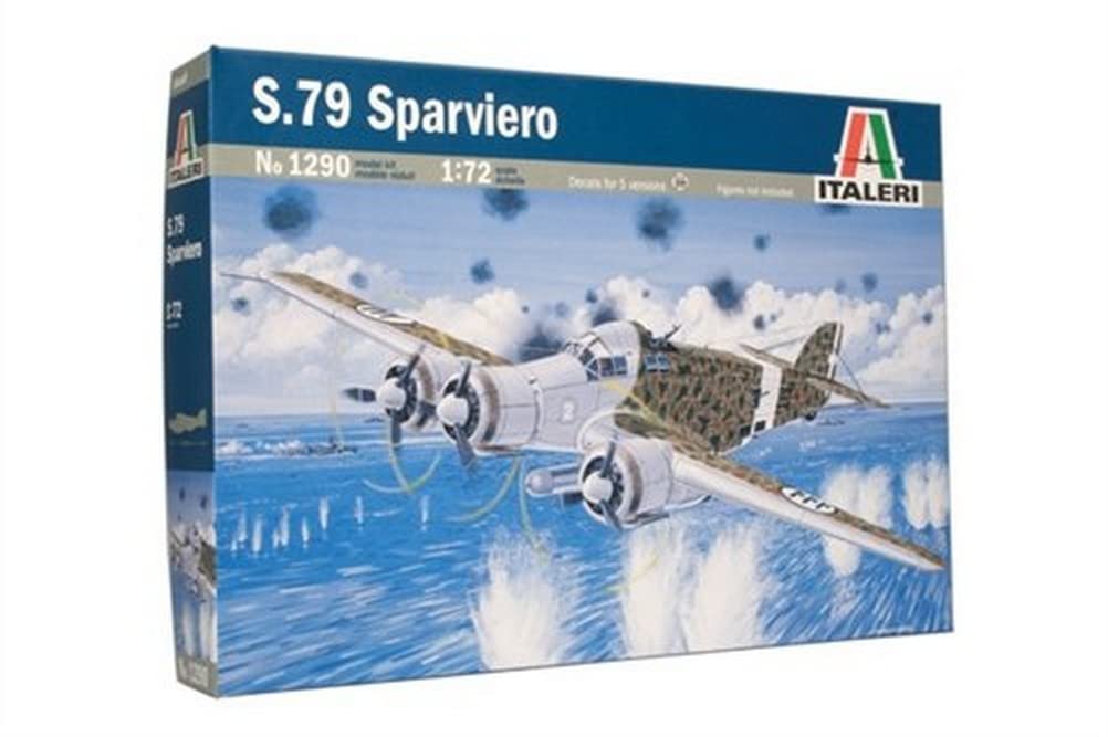 Photos - Model Building Kit ITALERI 1290 1:72 S. 79 Sparviero - Model Making Kit Stand Model Making Crafts Hobby Gluing Plastic Kit True to Detail ‎1290 