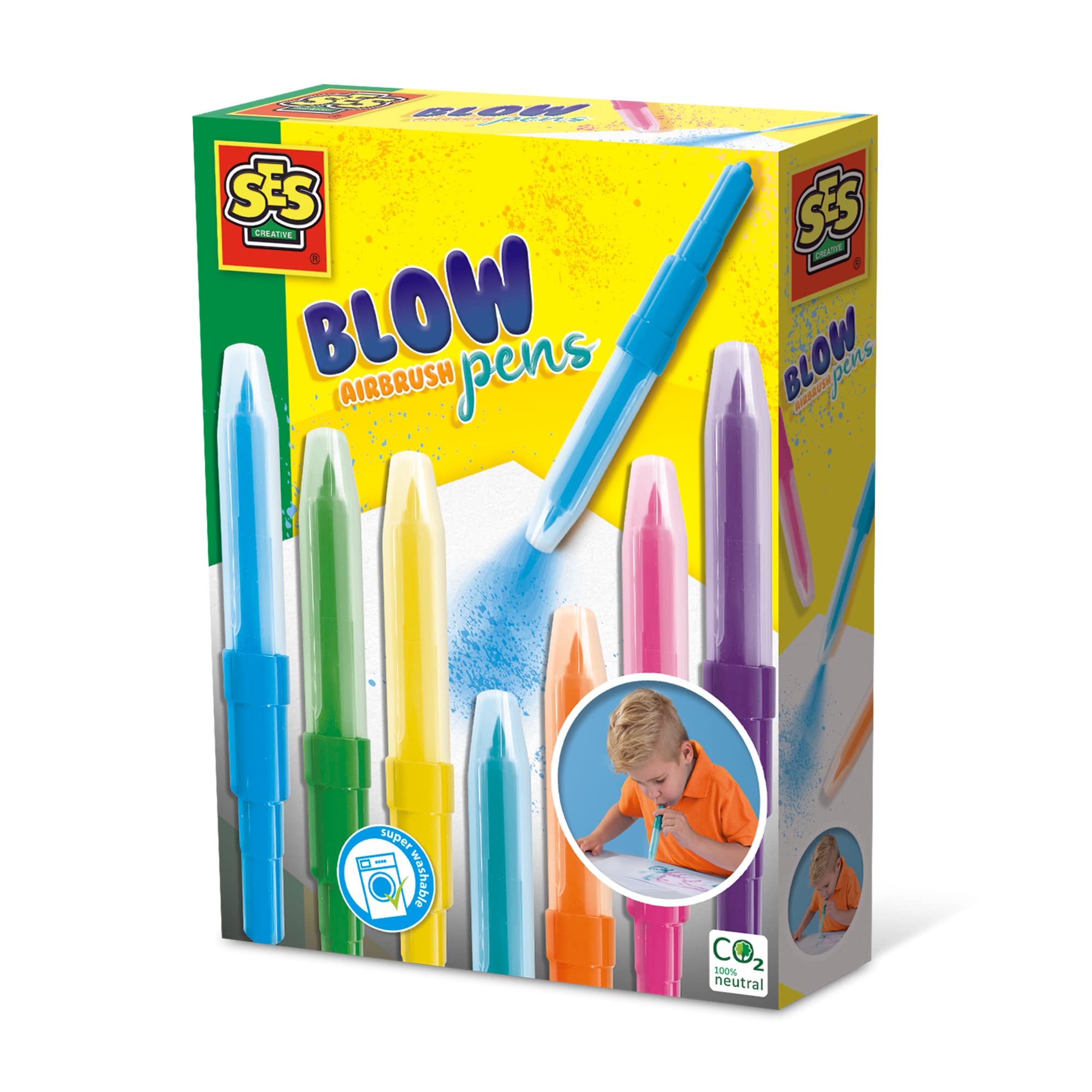 SES Creative 00275 - Blow Airbrush Pens, Set of 7 Color Transi (Importación USA)