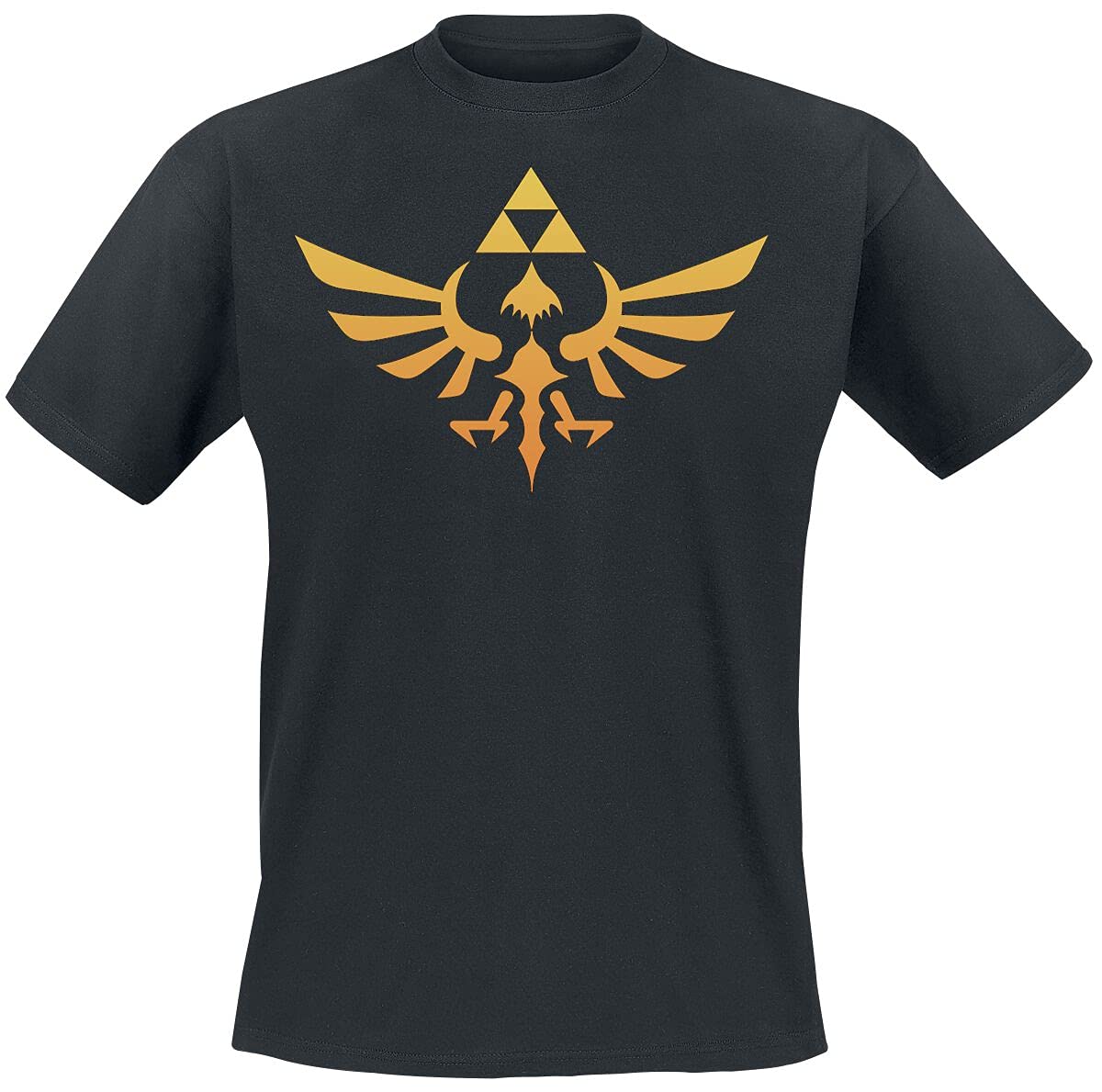 The Legend of Zelda Herren Hyrule Logo Arbeits-T-Shirt (1er Pack) M Schwarz