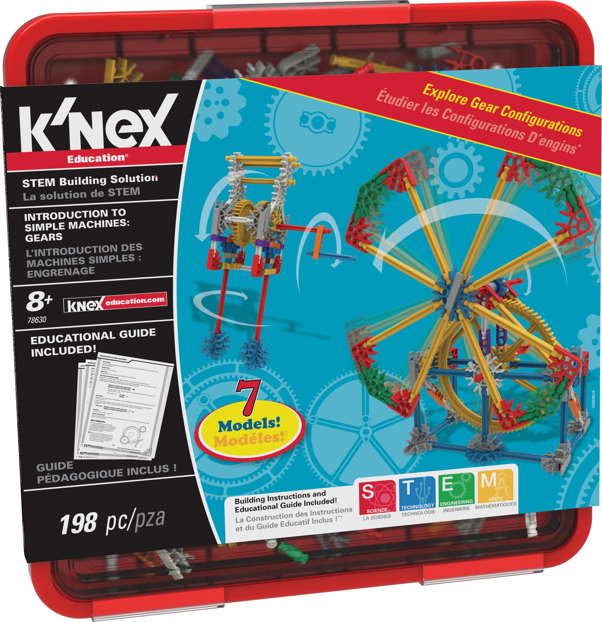KNEX 34248 - Обучение - Знакомство с простыми механизмами, шестернями - 198 деталей - 8+ - Ba